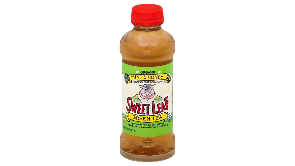Sweet Leaf Organic Green Tea Mint & Honey Bottle (16 oz)
