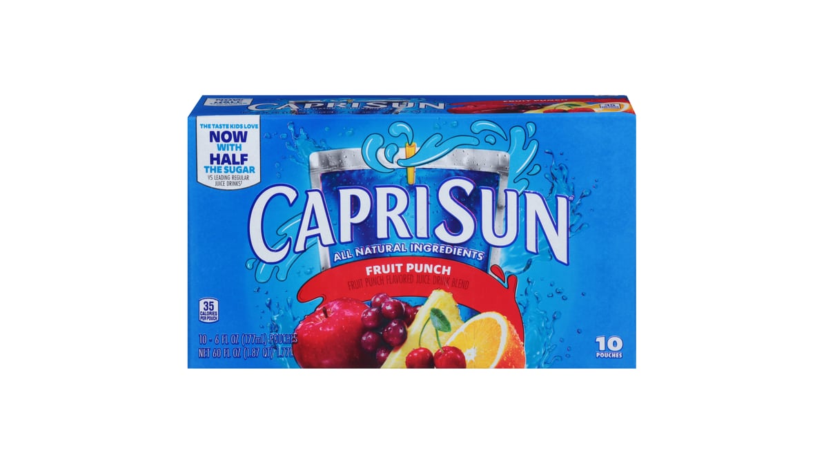 Capri Sun Fruit Punch Juice Pouches (6 oz x 10 ct)