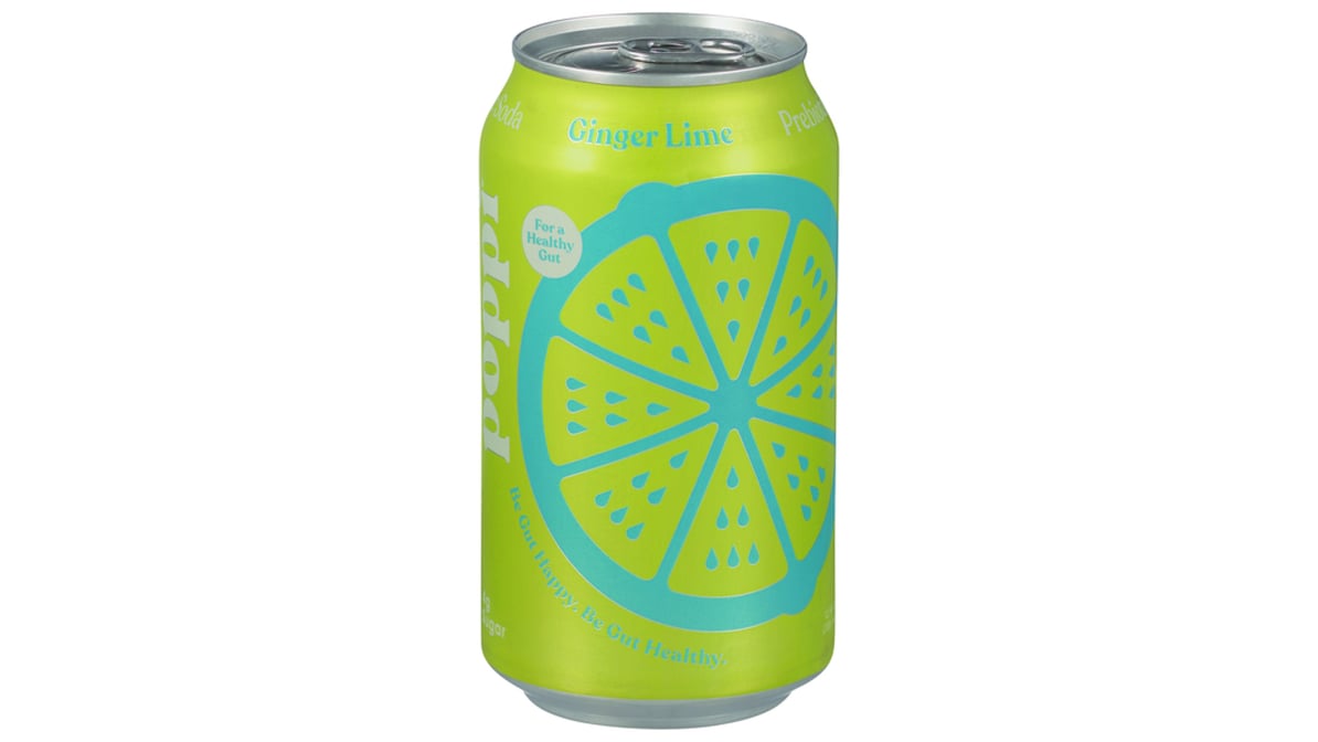 Poppi Ginger Lime Prebiotic Soda (12 oz)