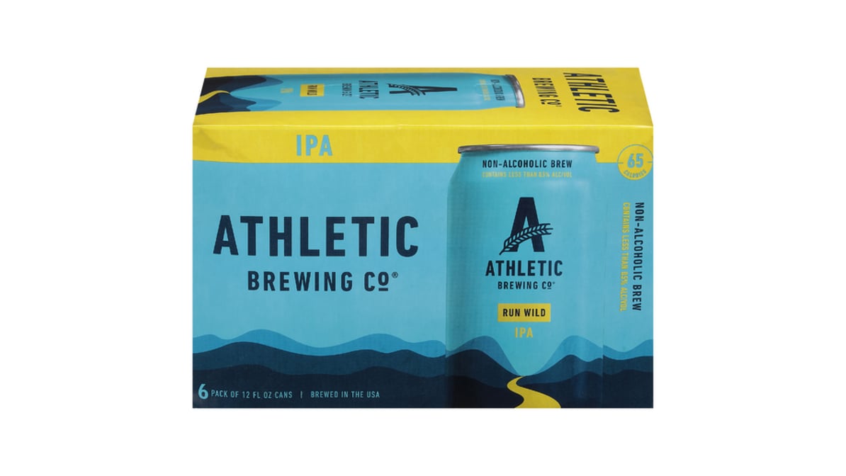 Athletic Brewing Co. Non-Alcoholic Run Wild IPA Cans (12 oz x 6 ct)