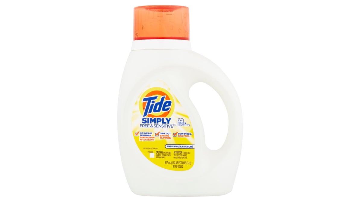 Tide Simply Fresh & Sensitive Liquid Laundry Detergent Unscented (31 oz)