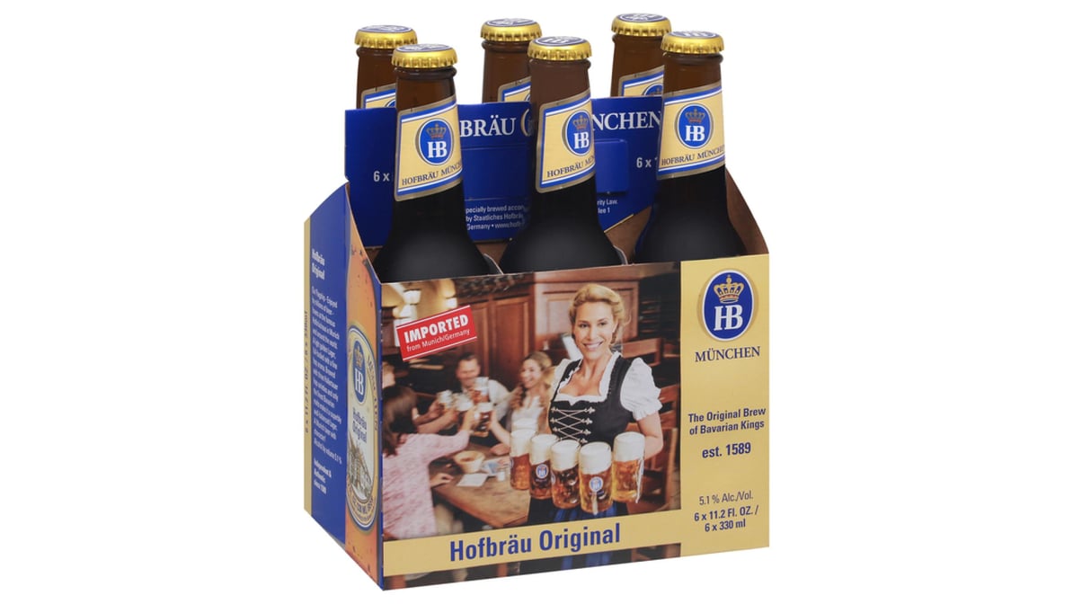 Hofbrau Munchen Original Lager Bottles (12 oz x 6 ct)