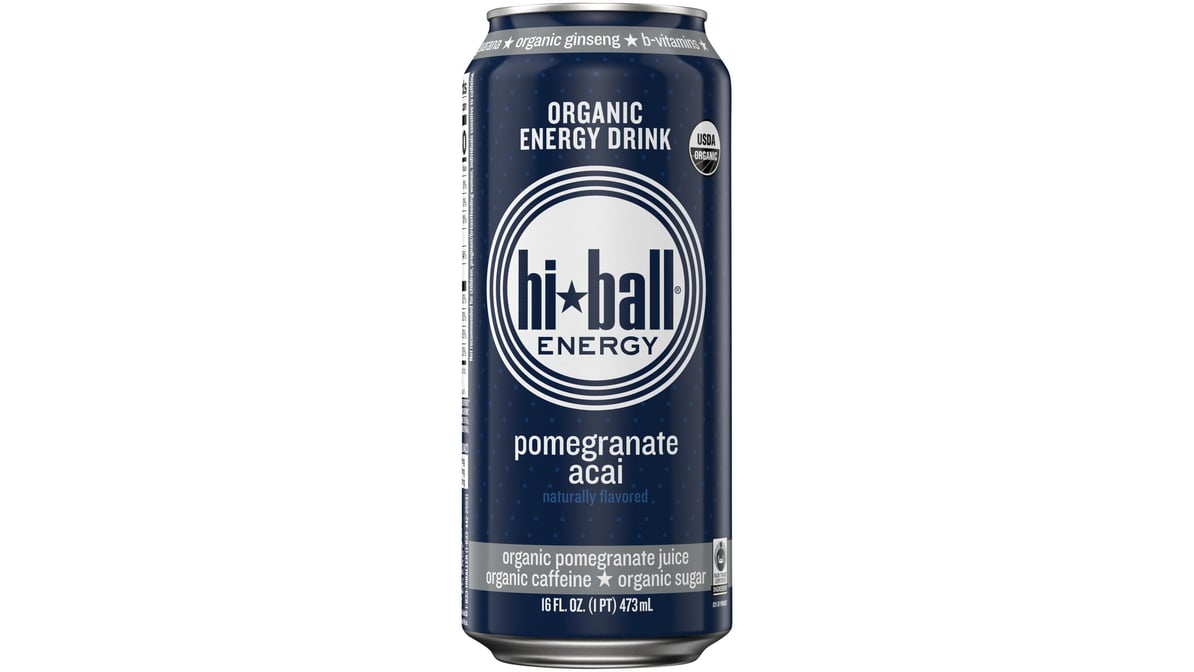 Hi Ball Energy Organic Pomegranate Acai Energy Drink (16 oz)