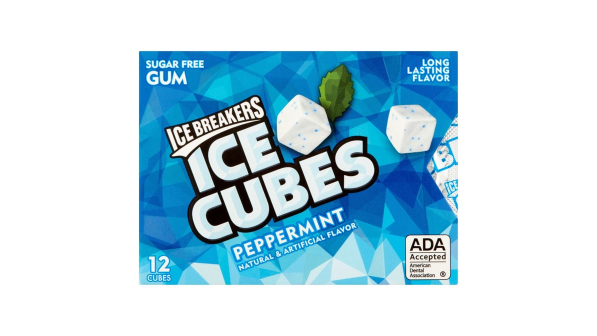 Ice Breakers Sugar-Free Ice Cubes Peppermint Gum (12 ct)