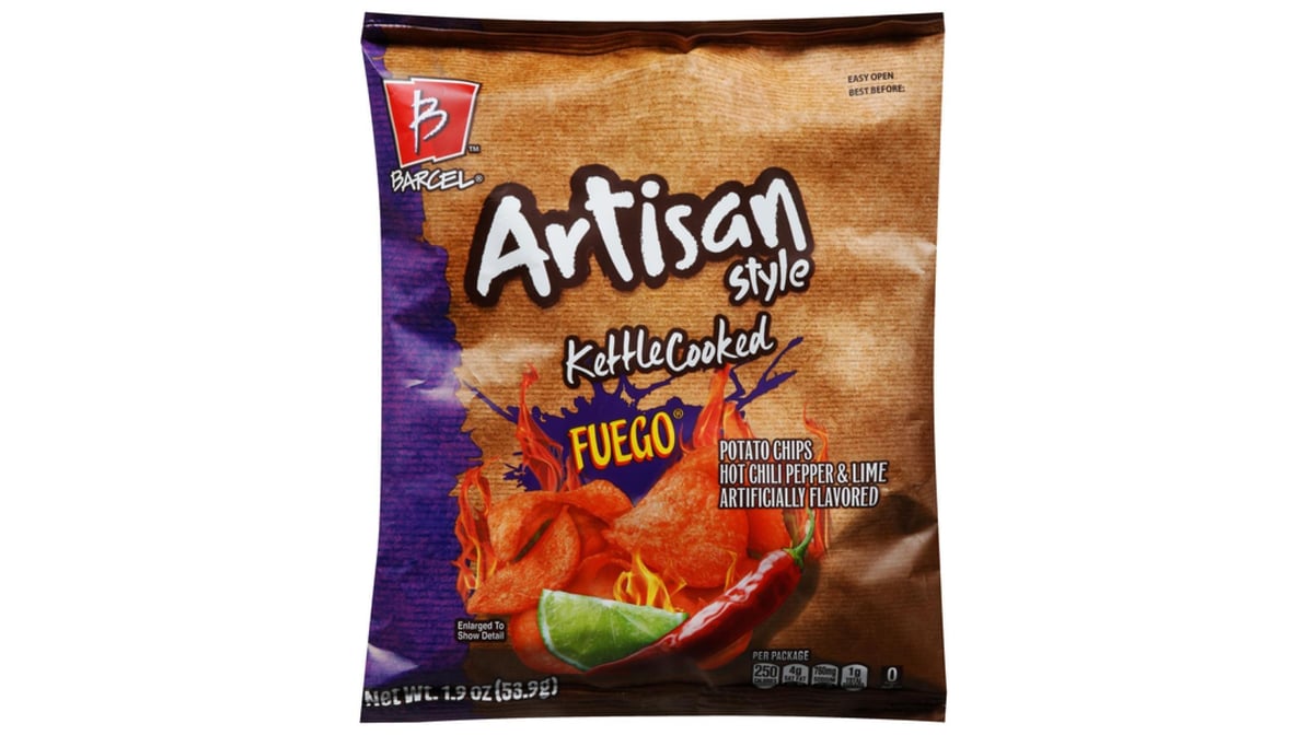 Barcel Fuego Hot Chili Pepper & Lime Kettle Cooked Potato Chips (1.9 oz)
