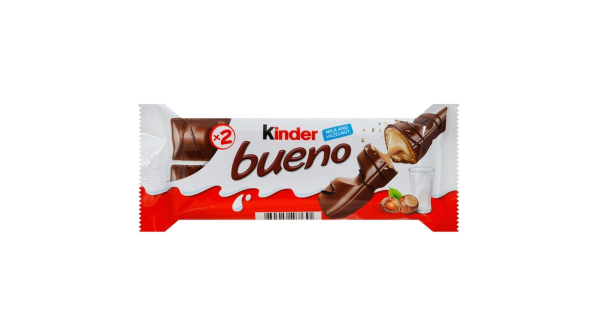 Kinder Bueno Milk Chocolate & Hazelnut Bar (2 ct)