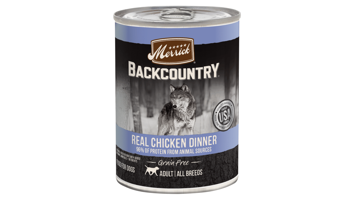 Merrick Pet Care Backcountry Grain Free Dog Food Real Chicken Dinner (12.7 oz)