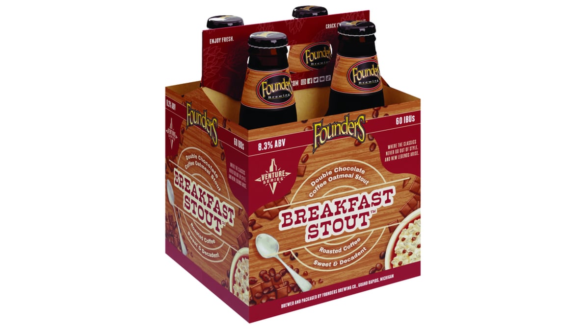 Founders Brewing Stout Breakfast Bottle (12 oz x 4 ct)