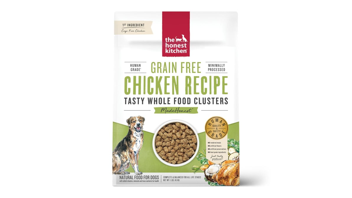 The Honest Kitchen Grain-Free Tasty Whole Food Clusters Dry Dog Food Chicken Recipe (1 lb)