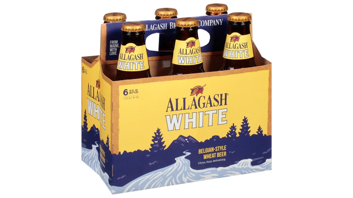Allagash Brewing Company White Belgian Style Wheat Ale Bottle (12 oz x 6 ct)
