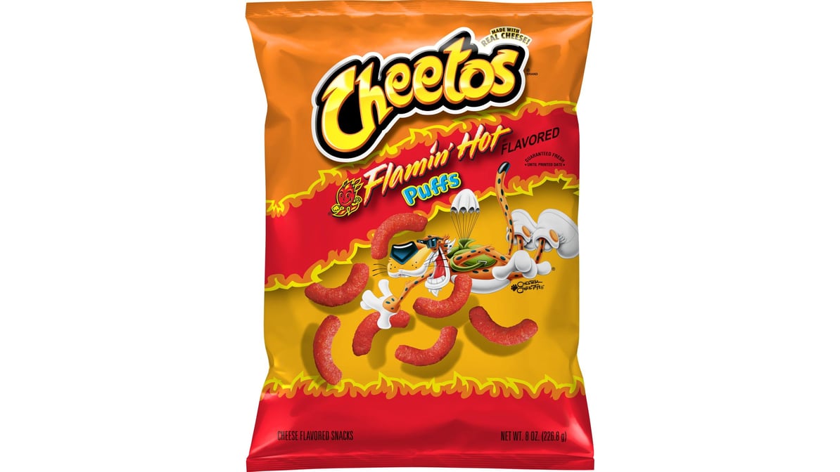 Cheetos Flamin Hot Crunchy Cheese Snacks (8 oz)