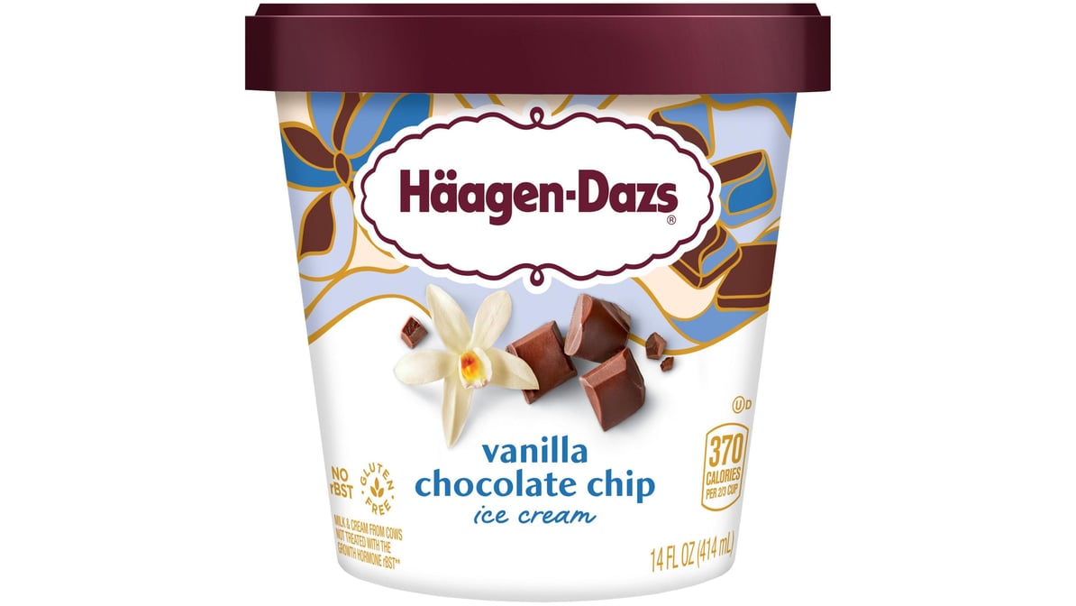 Haagen-Dazs Vanilla Chocolate Chip Ice Cream (14 oz)