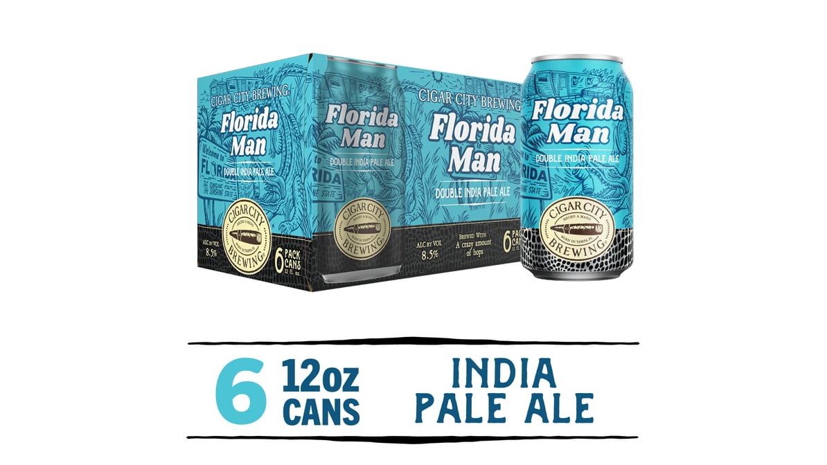 Cigar City Brewing Florida Man Double IPA Cans (12 oz x 6 ct)