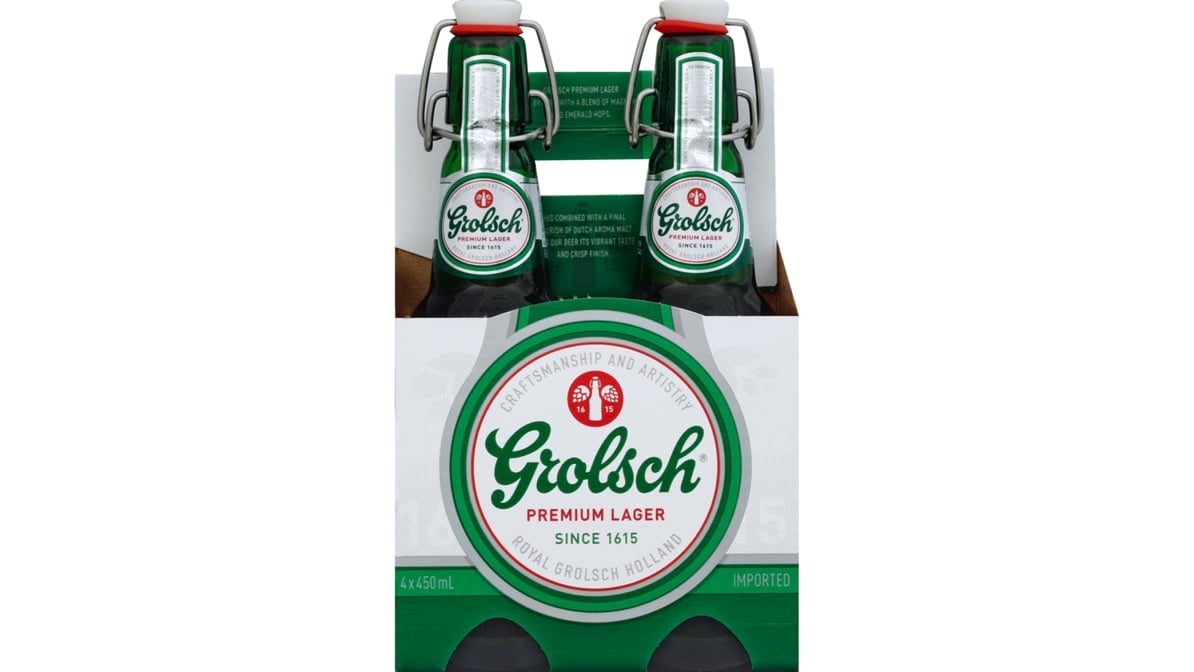 Grolsch Premium Lager Pilsner Bottles (16 oz x 4 ct)
