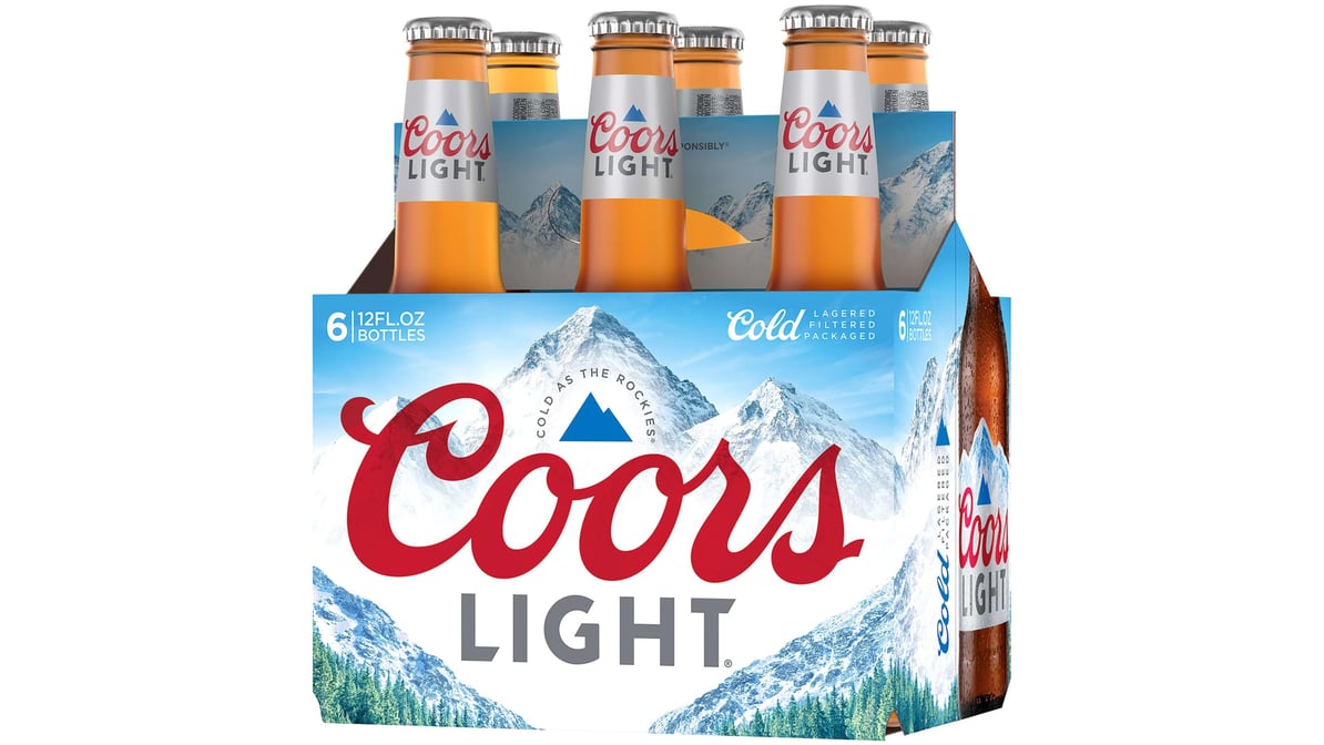 Coors Light American Lager Bottles (12 oz x 6 ct)