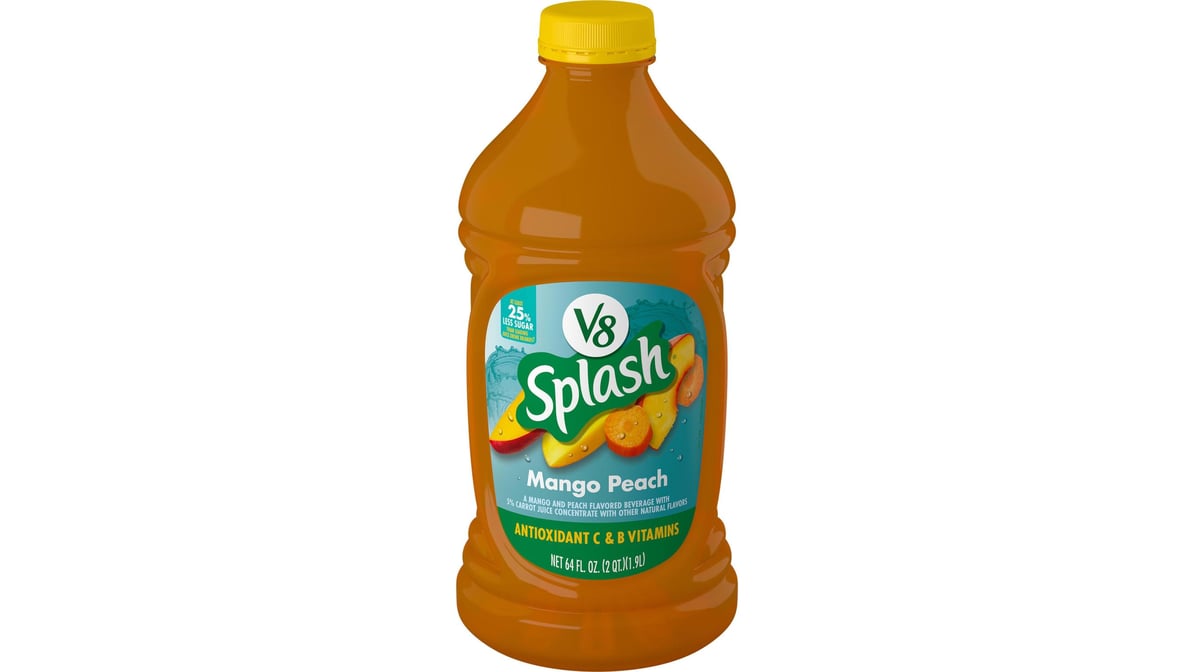 V8 Splash Antioxidant Mango Peach Juice Bottle (64 oz)
