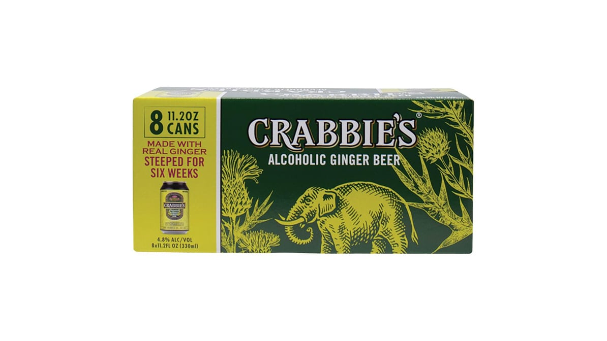 Crabbies Original Alcoholc Ginger Beer Bottle (11 oz x 8 ct)