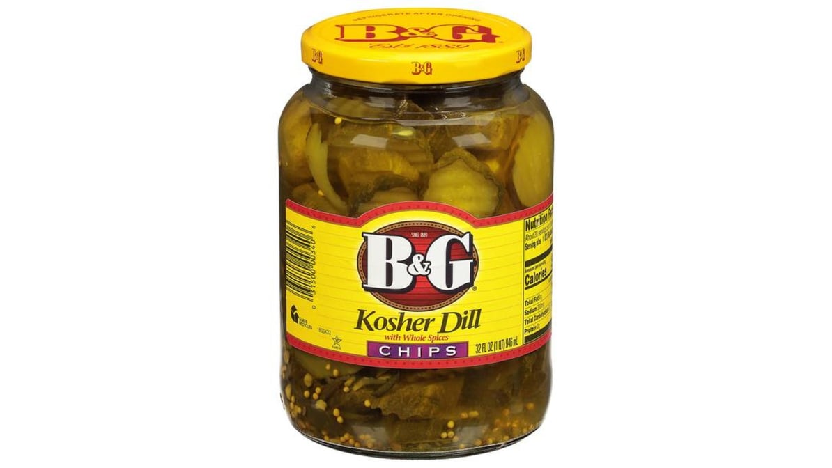 B&G Kosher Dill Pickle Chips (32 oz)