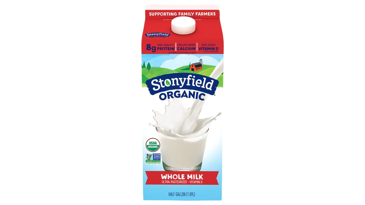 Stonyfield Organic Whole Milk (0.5 gal)