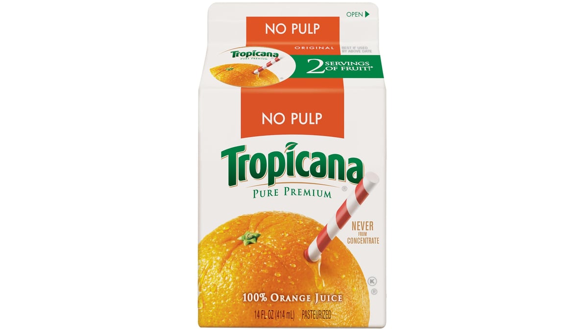 Tropicana Pure Premium No Pulp 100% Orange Juice (14 oz)