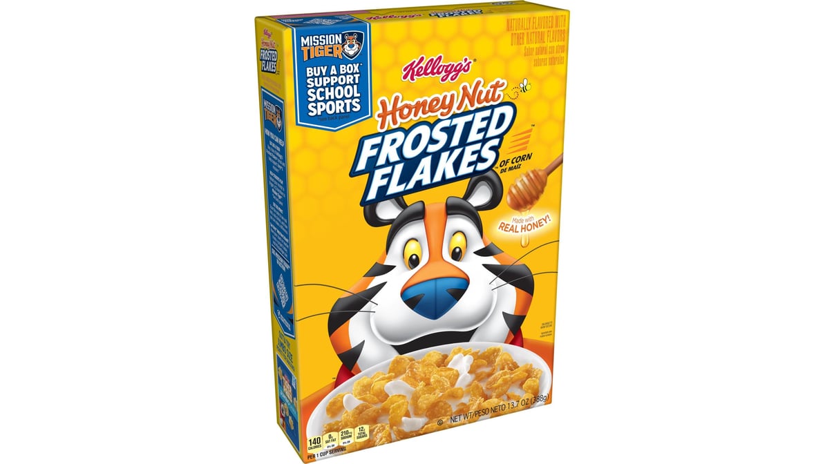 Kellogg's Frosted Flakes Breakfast Cereal Honey Nut (13.7 oz)
