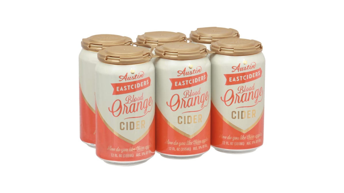 Austin Eastciders Hard Cider Blood Orange Can (12 oz x 6 ct)