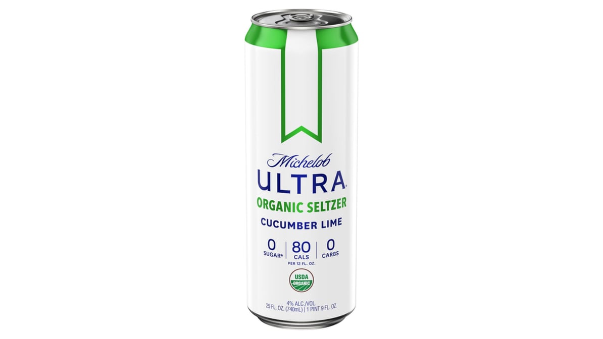 Michelob Ultra Organic Hard Seltzer Cucumber Lime Can (25 oz)