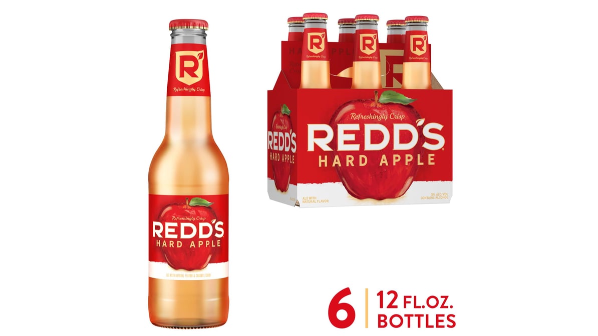 Redd's Hard Apple Ale Bottles (12 oz x 6 ct)
