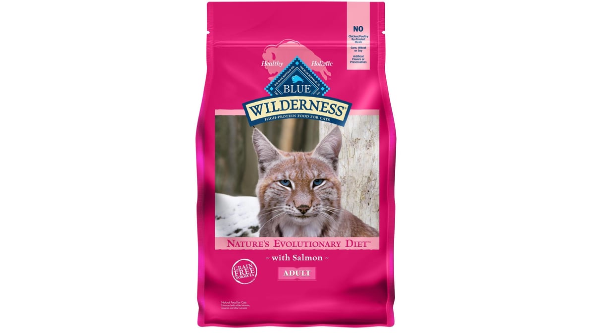 Blue Buffalo Wilderness High Protein Natural Adult Dry Cat Food Salmon (5 lb)