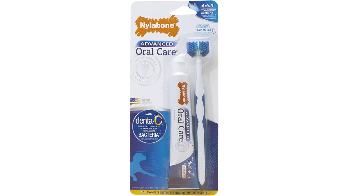 Nylabone Advanced Oral Care Triple Action Dental Kit (1 oz)
