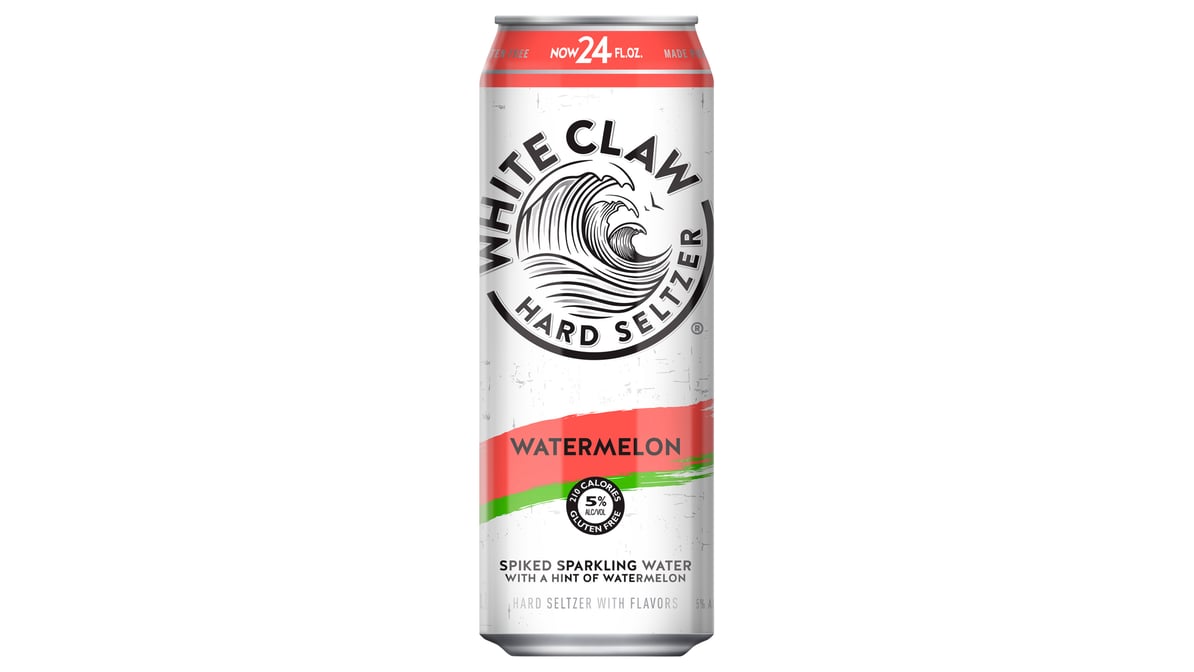 White Claw Hard Seltzer Watermelon Spiked Sparkling Water Can (19.2 oz)