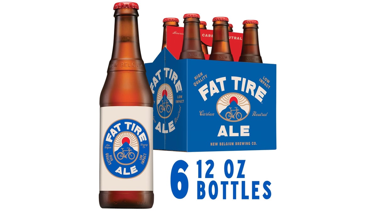 New Belgium Brewing Fat Tire Amber Ale Bottles (12 oz x 6 ct)