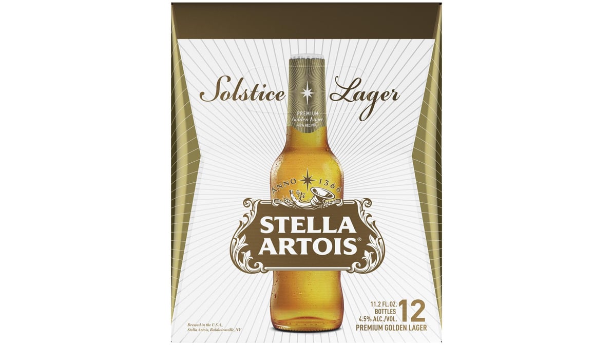 Stella Artois Solstice Lager Bottles (11.2 oz x 12 ct)