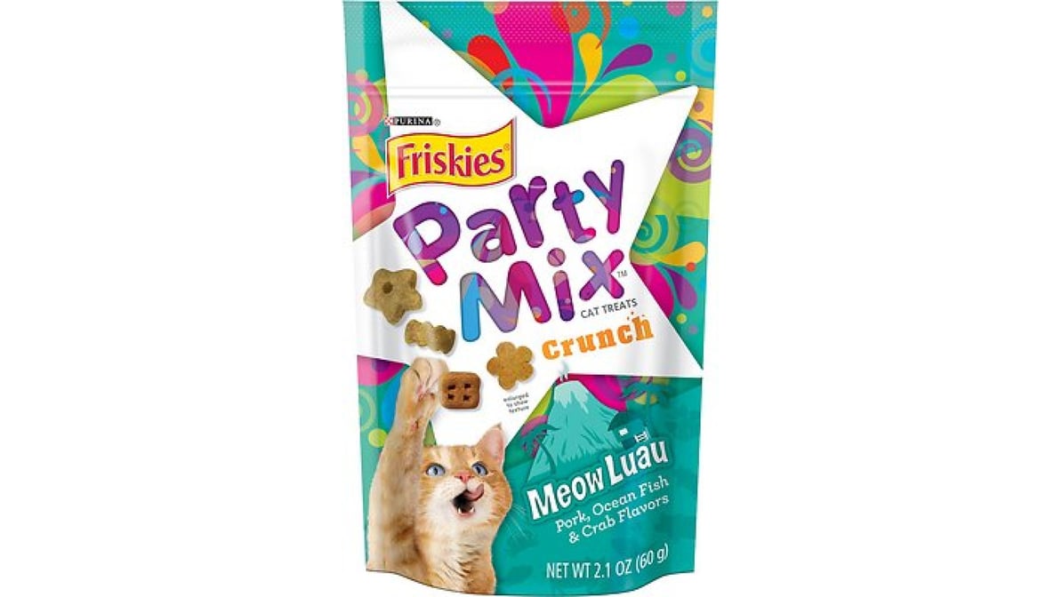 Purina Friskies Party Mix Crunch Meow Luau Cat Treats (2.1 oz)