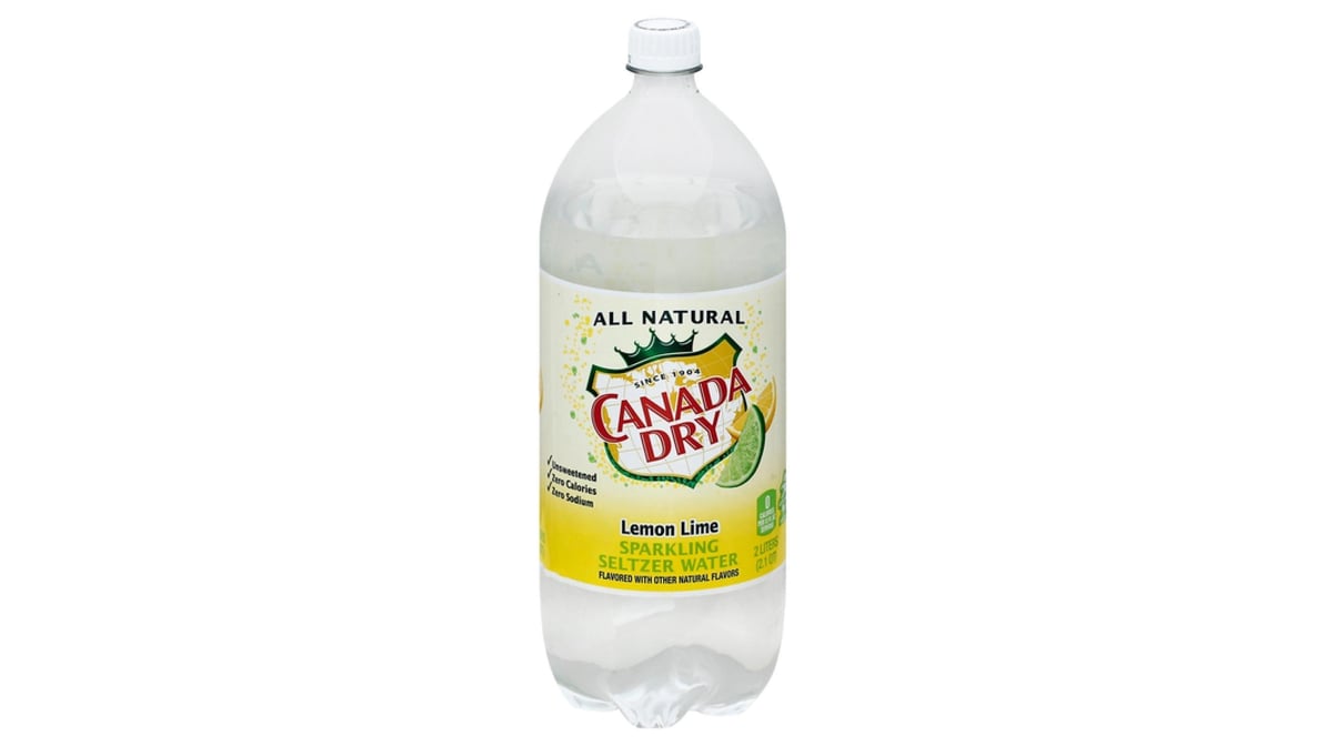 Canada Dry Lemon Lime Sparkling Seltzer Water (2 L)