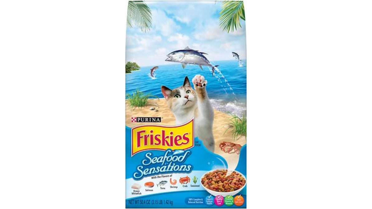 Purina Friskies Seafood Sensations Dry Cat Food (3.15 lb)