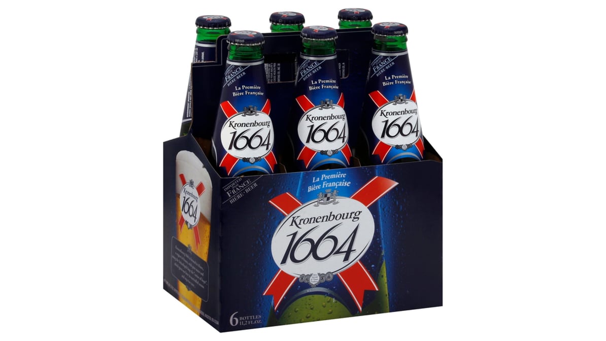 Kronenbourg 1664 Lager Glass Bottles (11.2 oz x 6 ct)
