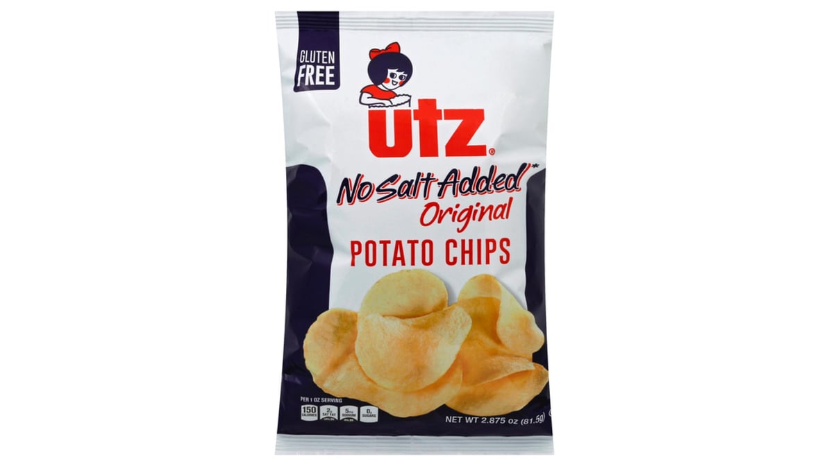 Utz Quality Foods Potato Chips No Salt Added Original (2.87 oz)