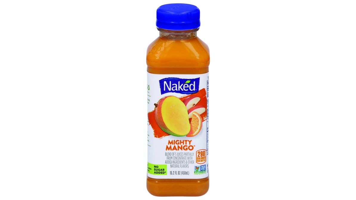 Naked Mighty Mango Fruit Smoothie Bottle (15.2 oz)