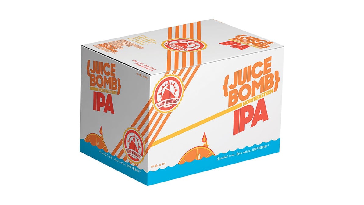 Sloop Brewing Juice Bomb Ale Cans (12 oz x 6 ct)