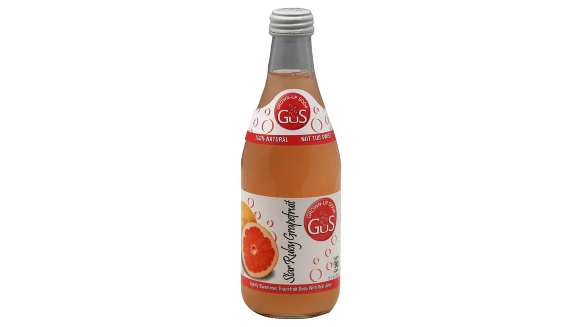 Gus Soda Ruby Grapefruit Bottle (12 oz)