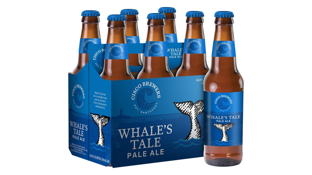 Cisco Brewers Whale's Tale Pale Ale Bottles (12 oz x 6 ct)