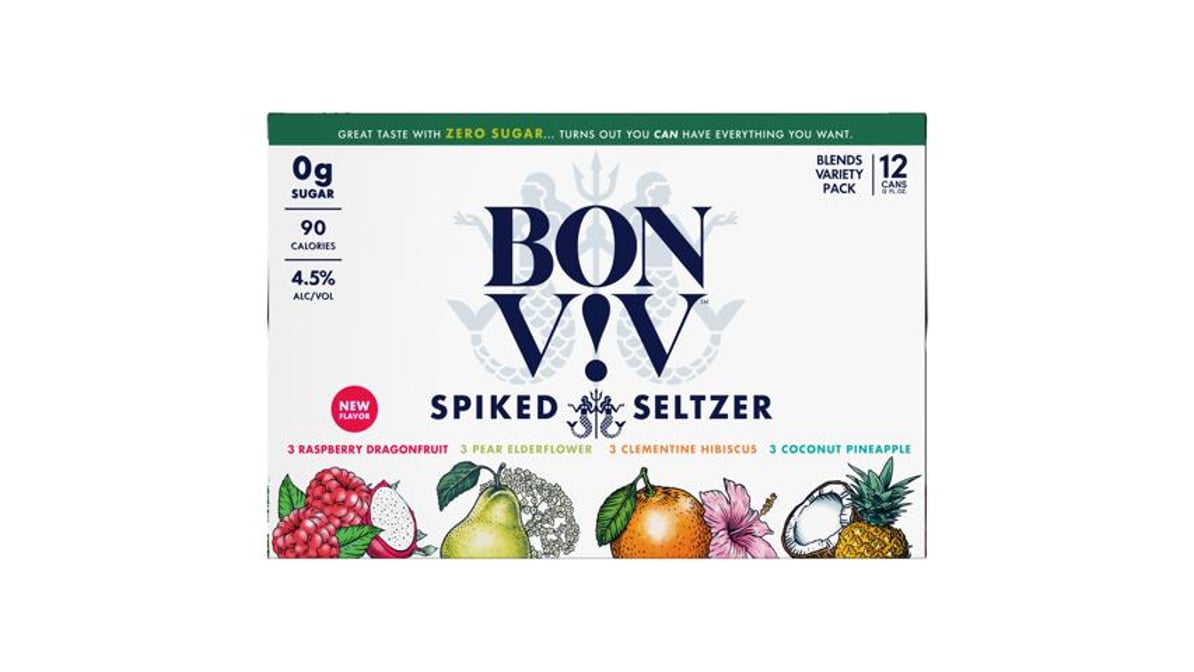 Bon Viv Assorted Seltzer Blend Cans (12 oz x 12 ct)