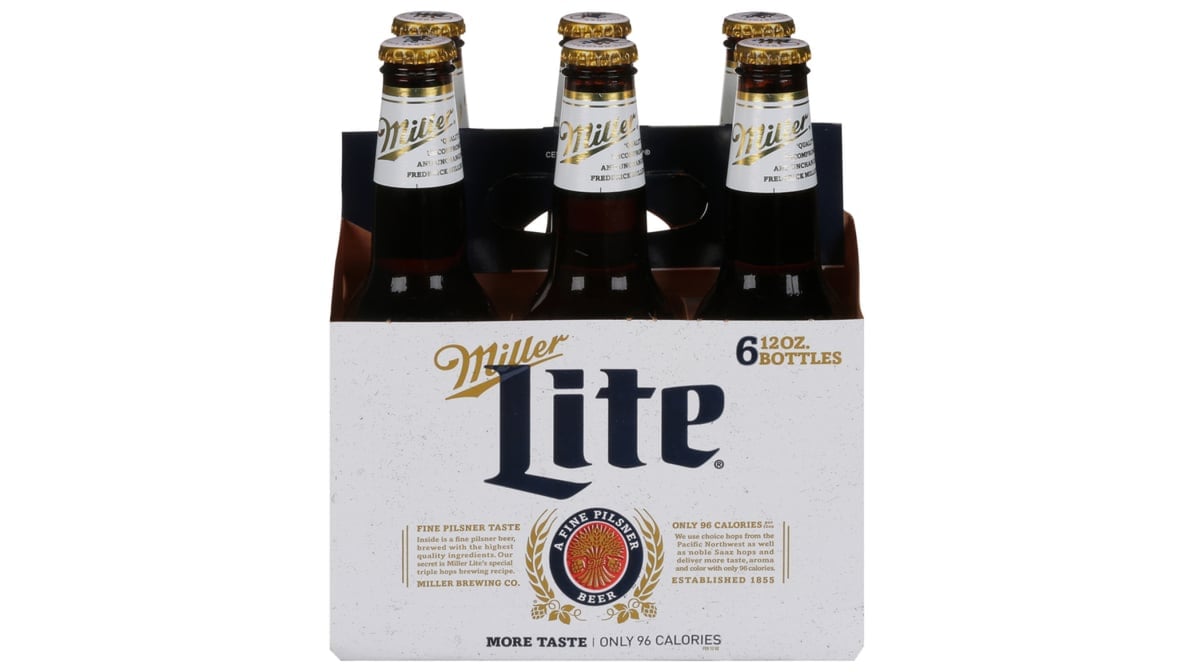 Miller Lite Pilsner Bottles (12 oz x 6 ct)