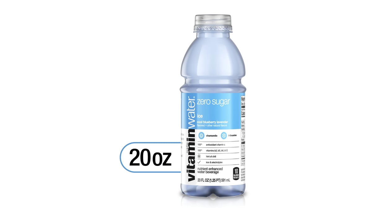 Vitamin Water Zero Sugar Blueberry Lavender Flavored Water Bottle (20 oz)
