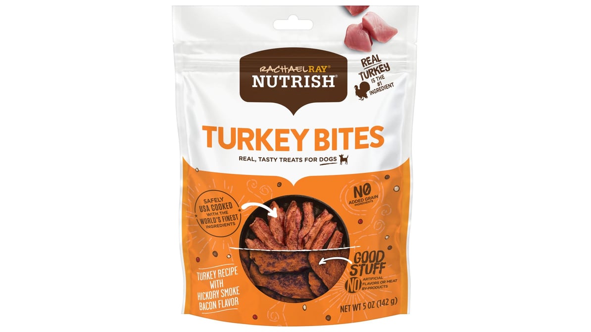 Rachael Ray Nutrish Dog Treats Turkey Bites Recipe With Hickory Smoke Bacon (5 oz)