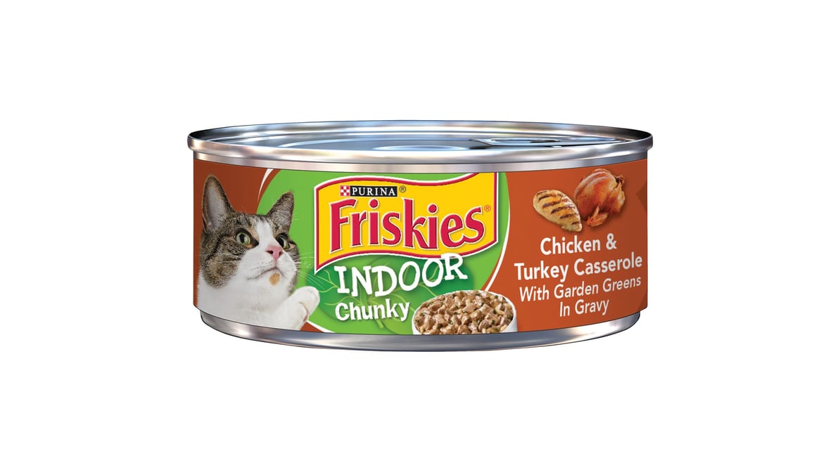 Friskies Indoor Chunky Chicken & Turkey Casserole in Gravy Pate Cat Food (5.5 oz)