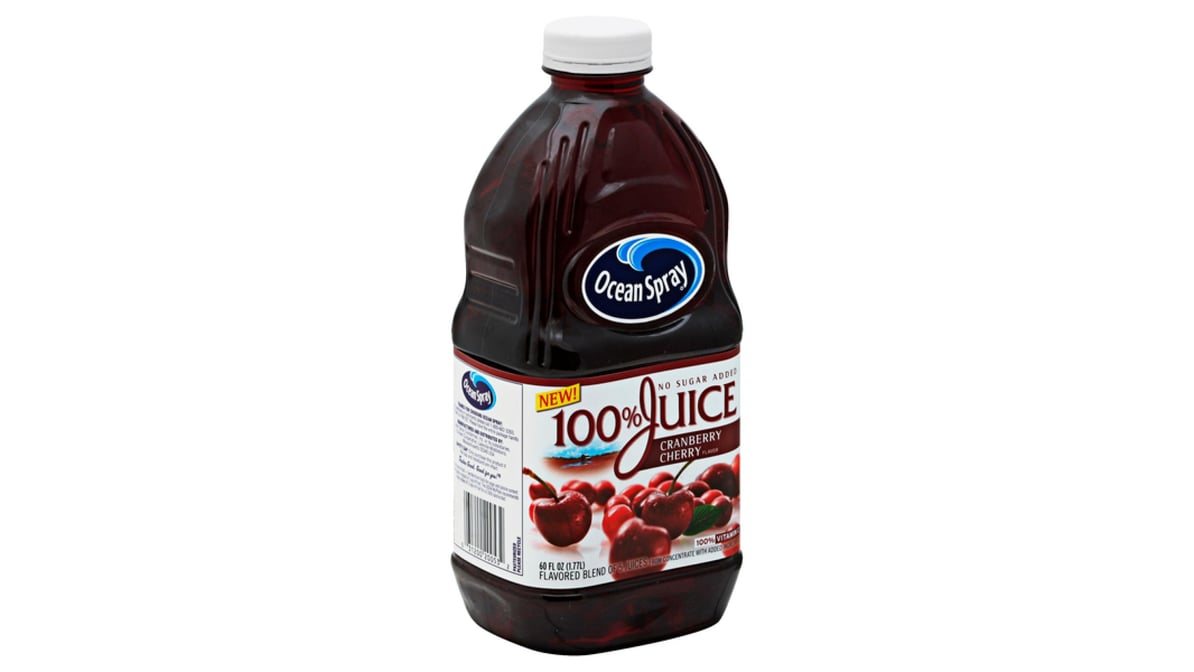 Ocean Spray No Sugar Added 100% Cranberry Cherry Juice (60 oz)