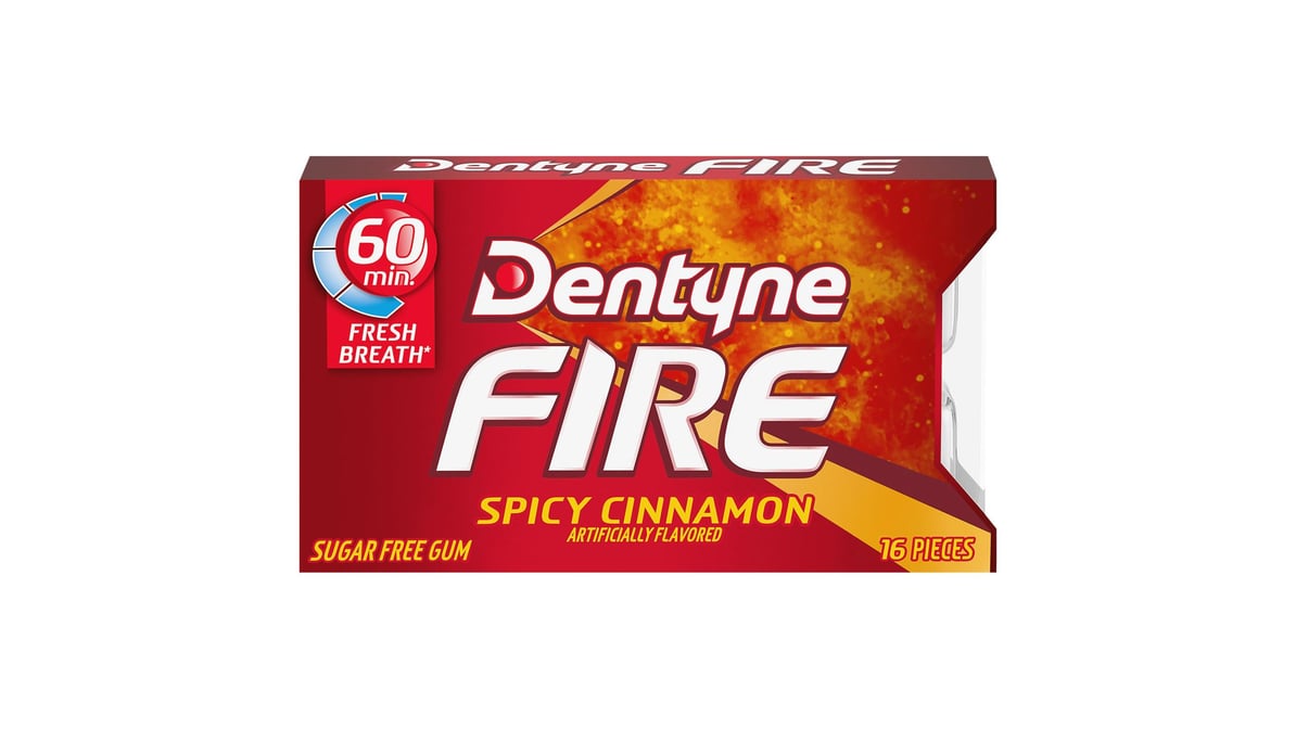 Dentyne Fire Sugar Free Spicy Cinnamon Gum (16 ct)