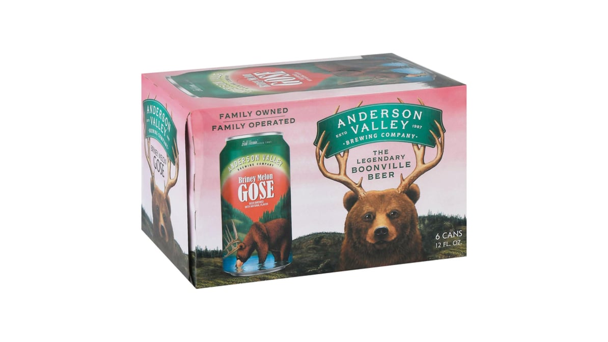 Anderson Valley Brewing Company Briney Melon Gose Ale Can (12 oz x 6 ct)